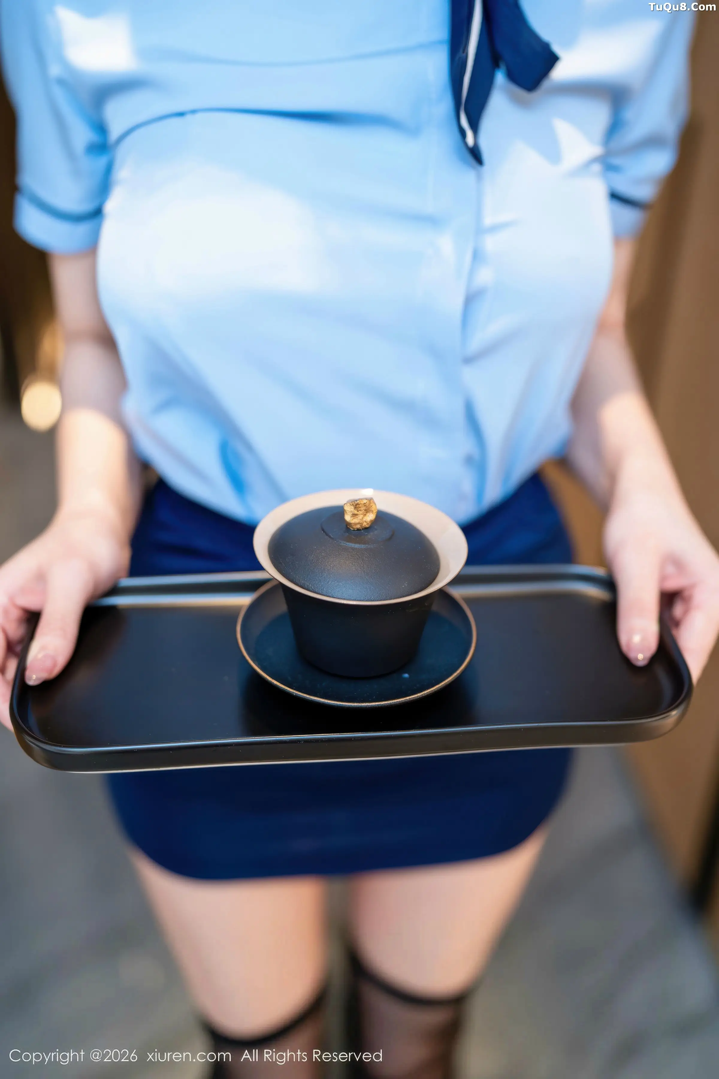 诺诺子性感蓝色OL服饰配黑色丝袜秀曼妙身姿迷人绝美写真70P 2